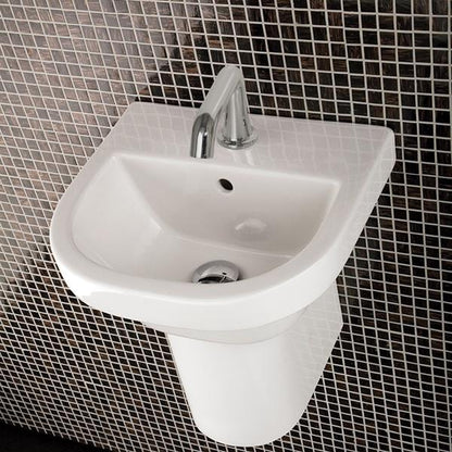 Lacava - Piazza Wall-Mounted Or Drop-In Porcelain Bathroom Sink