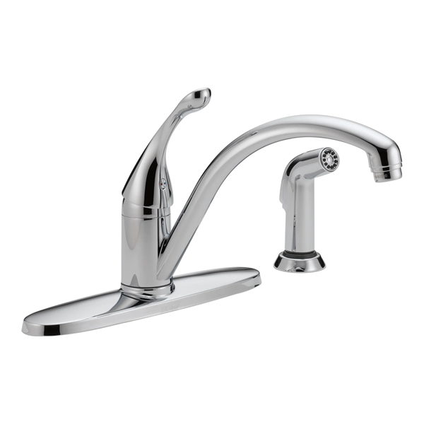 Delta - Collins Single Handle Kitchen Faucet With Spray