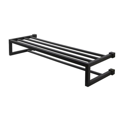Lacava - Quadro Wall-Mount 24 1/2 InchW Towel Shelf With A Towel Bar Made Of Stainless Stee.