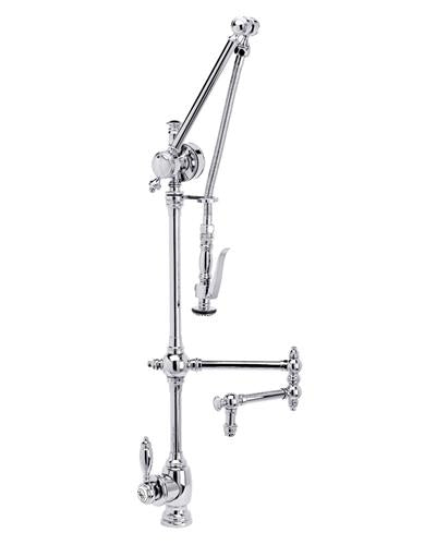 Waterstone - Traditional Gantry Pulldown Faucet - 12 Inch Articulated Spout