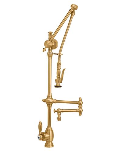 Waterstone - Traditional Gantry Pulldown Faucet - 12 Inch Articulated Spout
