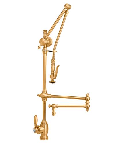 Waterstone - Traditional Gantry Pulldown Faucet - 18 Inch Articulated Spout