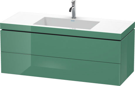 Duravit - L-Cube 47 1/4" Wall Mount Two Drawer c-bonded Single Vanity, Includes Cabinet & Single Hole Sink