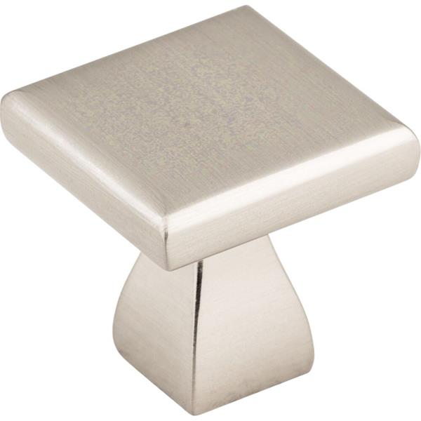 Elements - 1 Inch Overall Length Square Hadly Cabinet Knob