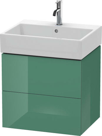 Duravit - L-Cube 23" Wall Mount Two Drawer Single Vanity Cabinet, Sink Sold Separately