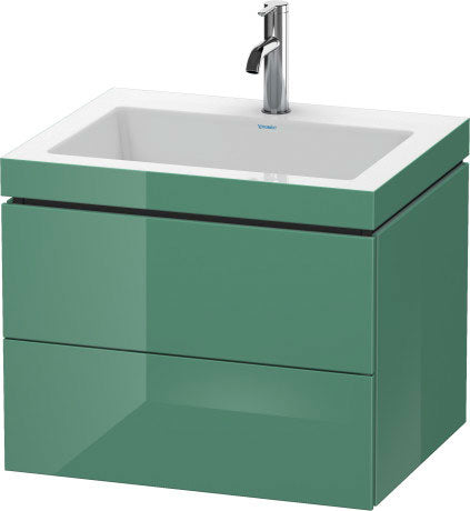Duravit - L-Cube 23 5/8" Wall Mount Two Drawer c-bonded Single Vanity, Includes Cabinet & Single Hole Sink