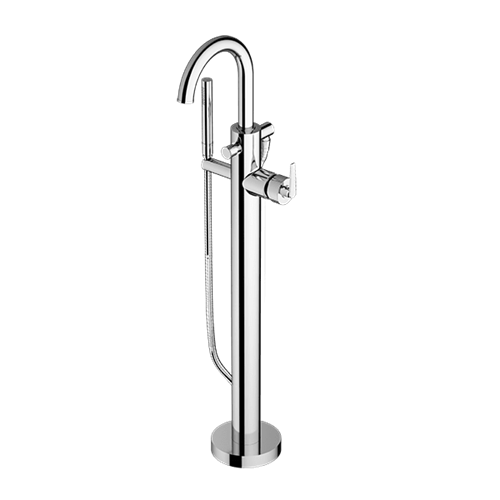 Santec - Piana I Trim - Floor Mount Tub Filler With Hand Shower