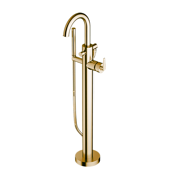 Santec - Piana I Trim - Floor Mount Tub Filler With Hand Shower