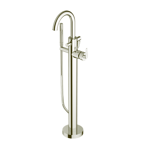 Santec - Piana I Trim - Floor Mount Tub Filler With Hand Shower