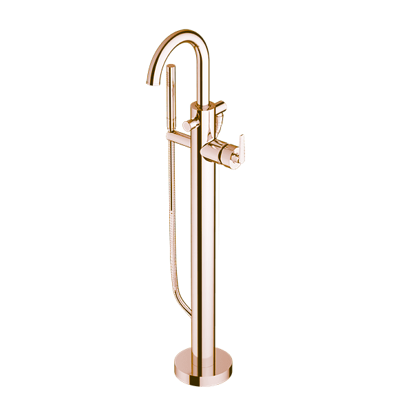 Santec - Piana I Trim - Floor Mount Tub Filler With Hand Shower