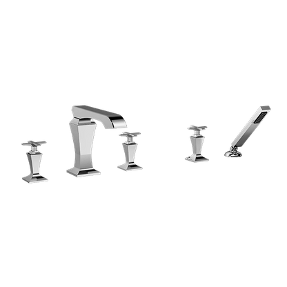 Santec - Katana Trim - Roman Tub Filler With Hand Shower