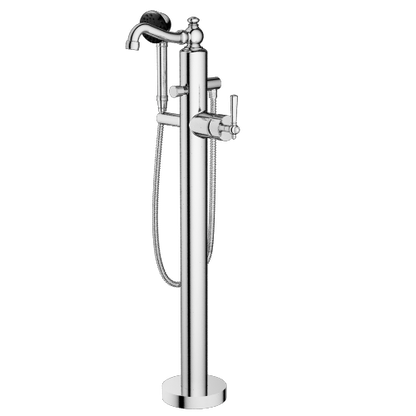 Santec - Hana Trim - Floor Mount Tub Filler With Hand Shower