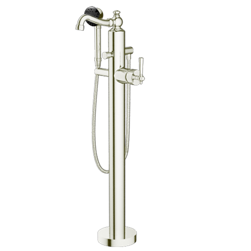 Santec - Hana Trim - Floor Mount Tub Filler With Hand Shower