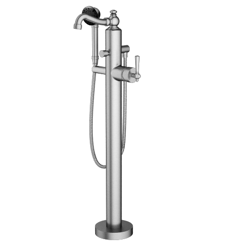 Santec - Hana Trim - Floor Mount Tub Filler With Hand Shower