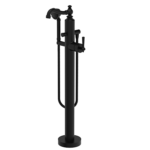 Santec - Hana Trim - Floor Mount Tub Filler With Hand Shower
