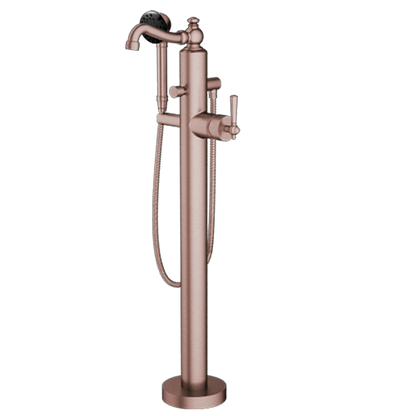 Santec - Hana Trim - Floor Mount Tub Filler With Hand Shower