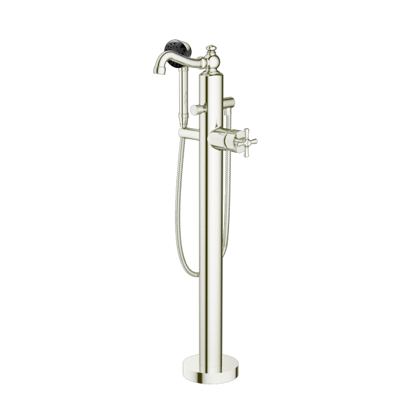 Santec - Hana Trim - Floor Mount Tub Filler With Hand Shower