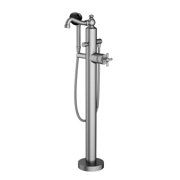 Santec - Hana Trim - Floor Mount Tub Filler With Hand Shower