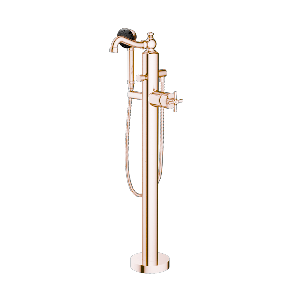 Santec - Hana Trim - Floor Mount Tub Filler With Hand Shower