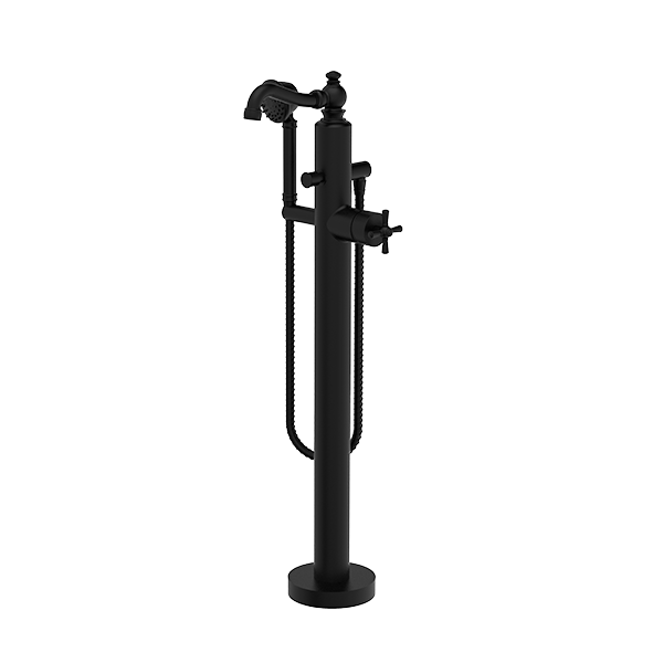 Santec - Hana Trim - Floor Mount Tub Filler With Hand Shower