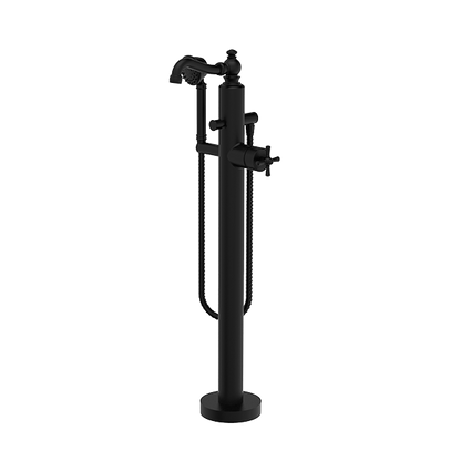 Santec - Hana Trim - Floor Mount Tub Filler With Hand Shower