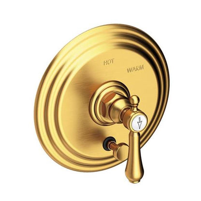 Newport Brass - Chesterfield Balanced Pressure Tub & Shower Diverter Plate with Handle. Less Showerhead, arm and flange.