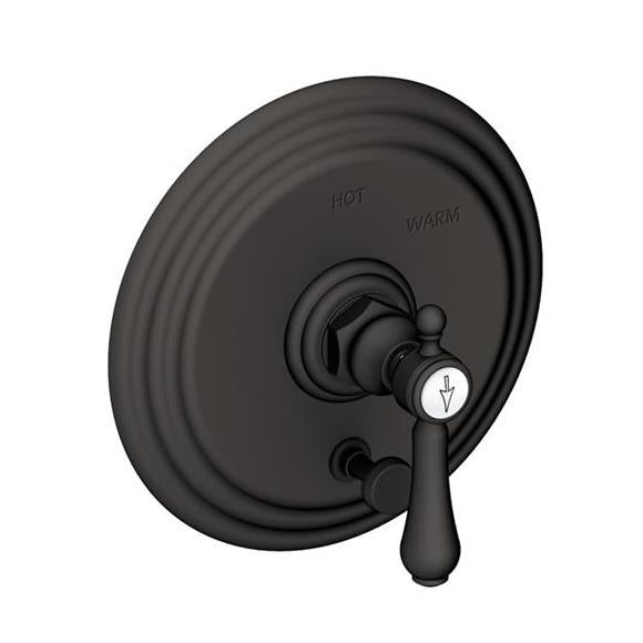 Newport Brass - Chesterfield Balanced Pressure Tub & Shower Diverter Plate with Handle. Less Showerhead, arm and flange.