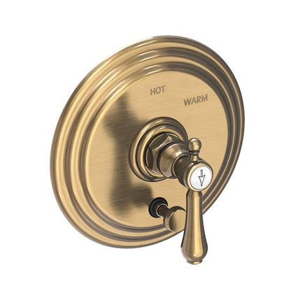 Newport Brass - Chesterfield Balanced Pressure Tub & Shower Diverter Plate with Handle. Less Showerhead, arm and flange.