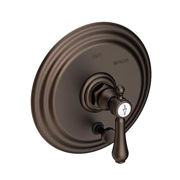 Newport Brass - Chesterfield Balanced Pressure Tub & Shower Diverter Plate with Handle. Less Showerhead, arm and flange.