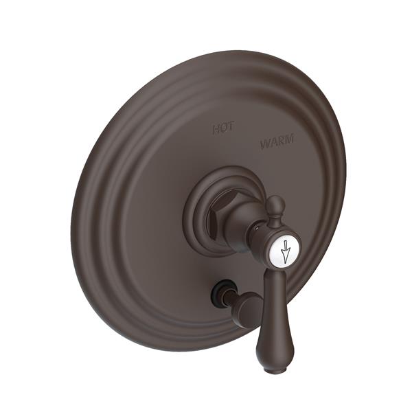 Newport Brass - Chesterfield Balanced Pressure Tub & Shower Diverter Plate with Handle. Less Showerhead, arm and flange.
