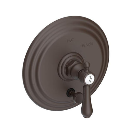 Newport Brass - Chesterfield Balanced Pressure Tub & Shower Diverter Plate with Handle. Less Showerhead, arm and flange.
