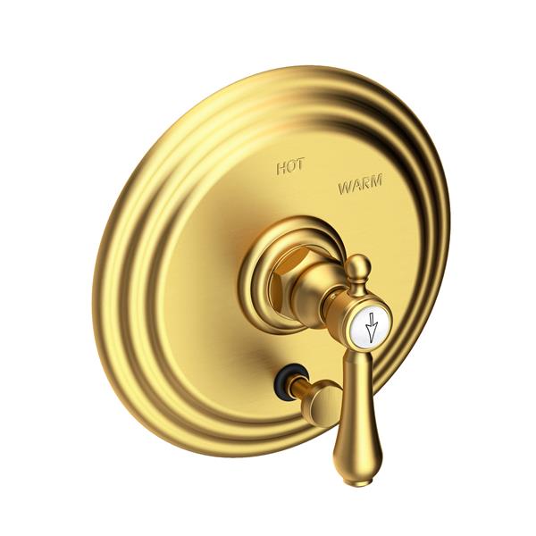 Newport Brass - Chesterfield Balanced Pressure Tub & Shower Diverter Plate with Handle. Less Showerhead, arm and flange.