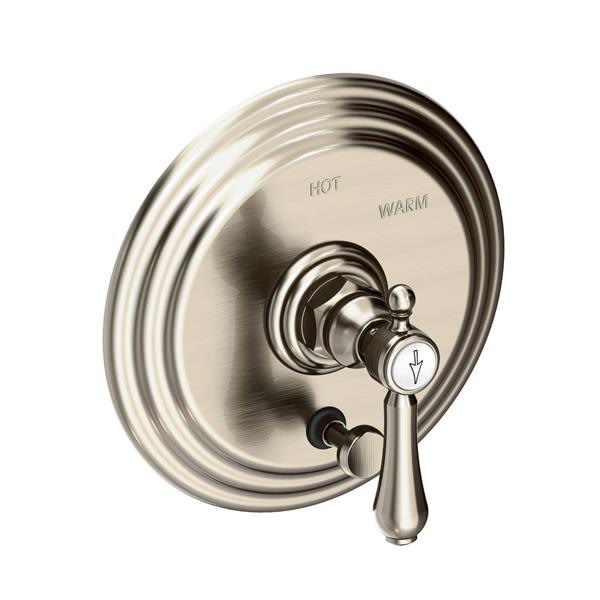 Newport Brass - Chesterfield Balanced Pressure Tub & Shower Diverter Plate with Handle. Less Showerhead, arm and flange.