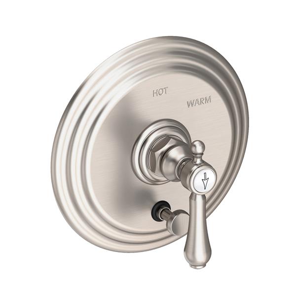 Newport Brass - Chesterfield Balanced Pressure Tub & Shower Diverter Plate with Handle. Less Showerhead, arm and flange.
