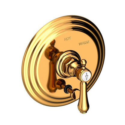 Newport Brass - Chesterfield Balanced Pressure Tub & Shower Diverter Plate with Handle. Less Showerhead, arm and flange.