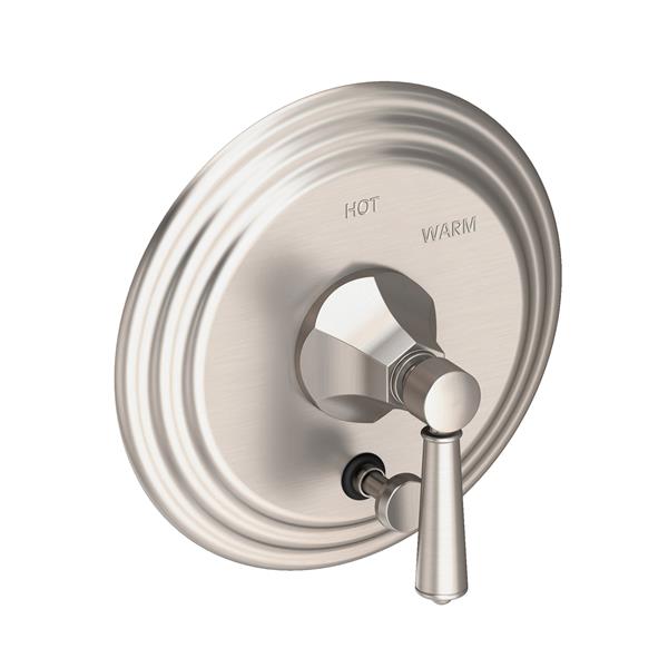 Newport Brass - Metropole Balanced Pressure Tub & Shower Diverter Plate with Handle. Less Showerhead, arm and flange.