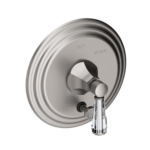 Newport Brass - Metropole Balanced Pressure Tub & Shower Diverter Plate with Handle. Less Showerhead, arm and flange.