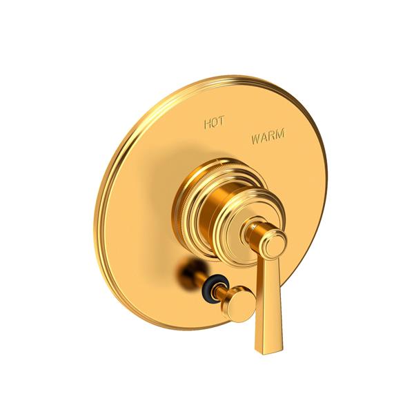 Newport Brass - Miro Balanced Pressure Tub & Shower Diverter Plate with Handle. Less Showerhead, arm and flange.