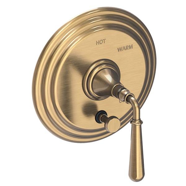 Newport Brass - Bevelle Balanced Pressure Tub & Shower Diverter Plate with Handle. Less Showerhead, arm and flange.
