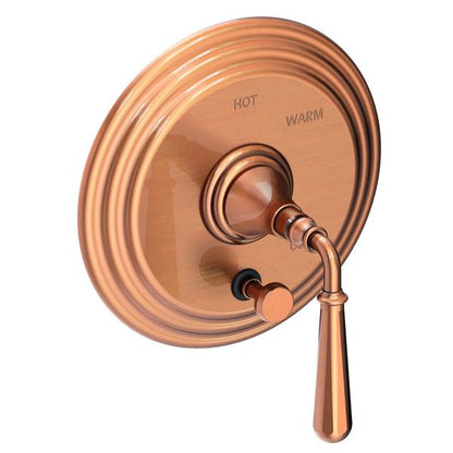 Newport Brass - Bevelle Balanced Pressure Tub & Shower Diverter Plate with Handle. Less Showerhead, arm and flange.