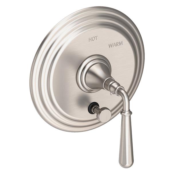Newport Brass - Bevelle Balanced Pressure Tub & Shower Diverter Plate with Handle. Less Showerhead, arm and flange.