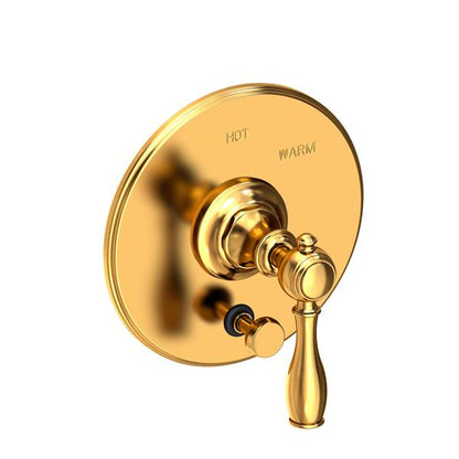 Newport Brass - Victoria Balanced Pressure Tub & Shower Diverter Plate with Handle. Less Showerhead, arm and flange.
