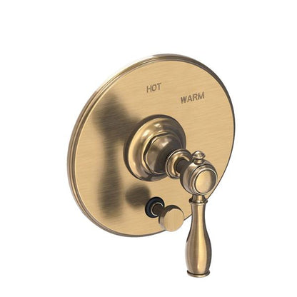 Newport Brass - Victoria Balanced Pressure Tub & Shower Diverter Plate with Handle. Less Showerhead, arm and flange.