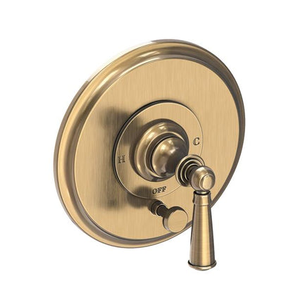 Newport Brass - Sutton Balanced Pressure Tub & Shower Diverter Plate with Handle. Less Showerhead, arm and flange.