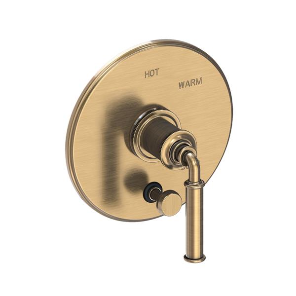 Newport Brass - Taft Kitchen Balanced Pressure Tub & Shower Diverter Plate with Handle. Less Showerhead, arm and flange.
