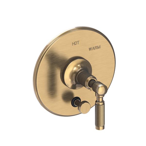 Newport Brass - Clemens Balanced Pressure Tub & Shower Diverter Plate with Handle. Less Showerhead, arm and flange.