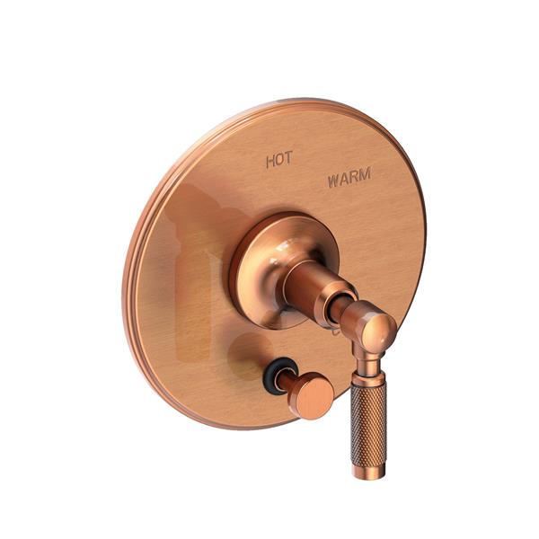 Newport Brass - Clemens Balanced Pressure Tub & Shower Diverter Plate with Handle. Less Showerhead, arm and flange.