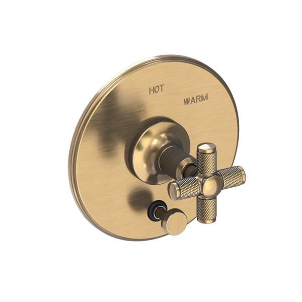 Newport Brass - Clemens Balanced Pressure Tub & Shower Diverter Plate with Handle. Less Showerhead, arm and flange.