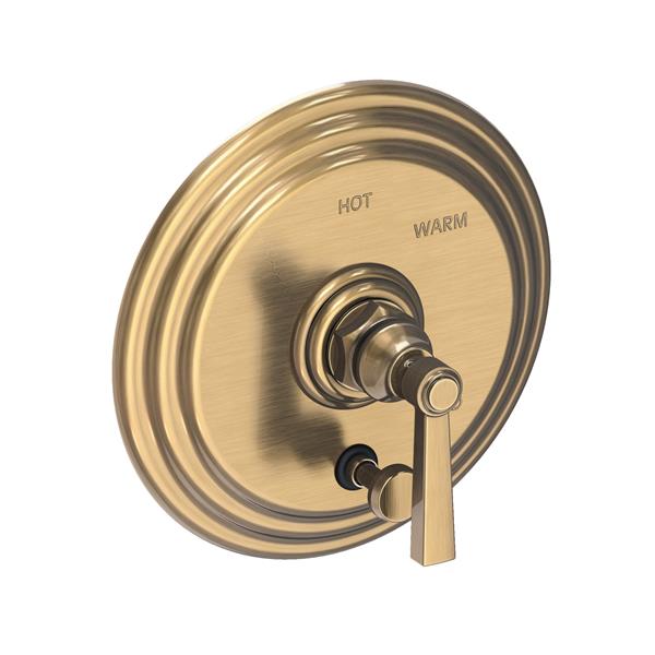 Newport Brass - Astor Balanced Pressure Tub & Shower Diverter Plate with Handle. Less Showerhead, arm and flange.