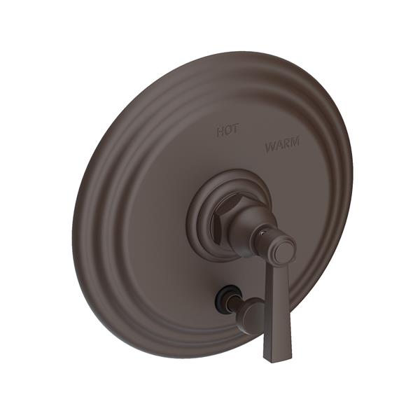 Newport Brass - Astor Balanced Pressure Tub & Shower Diverter Plate with Handle. Less Showerhead, arm and flange.
